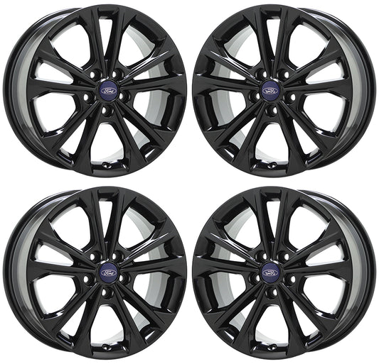 17" Ford Escape Gloss Black wheels rims Factory OEM Original set 10108