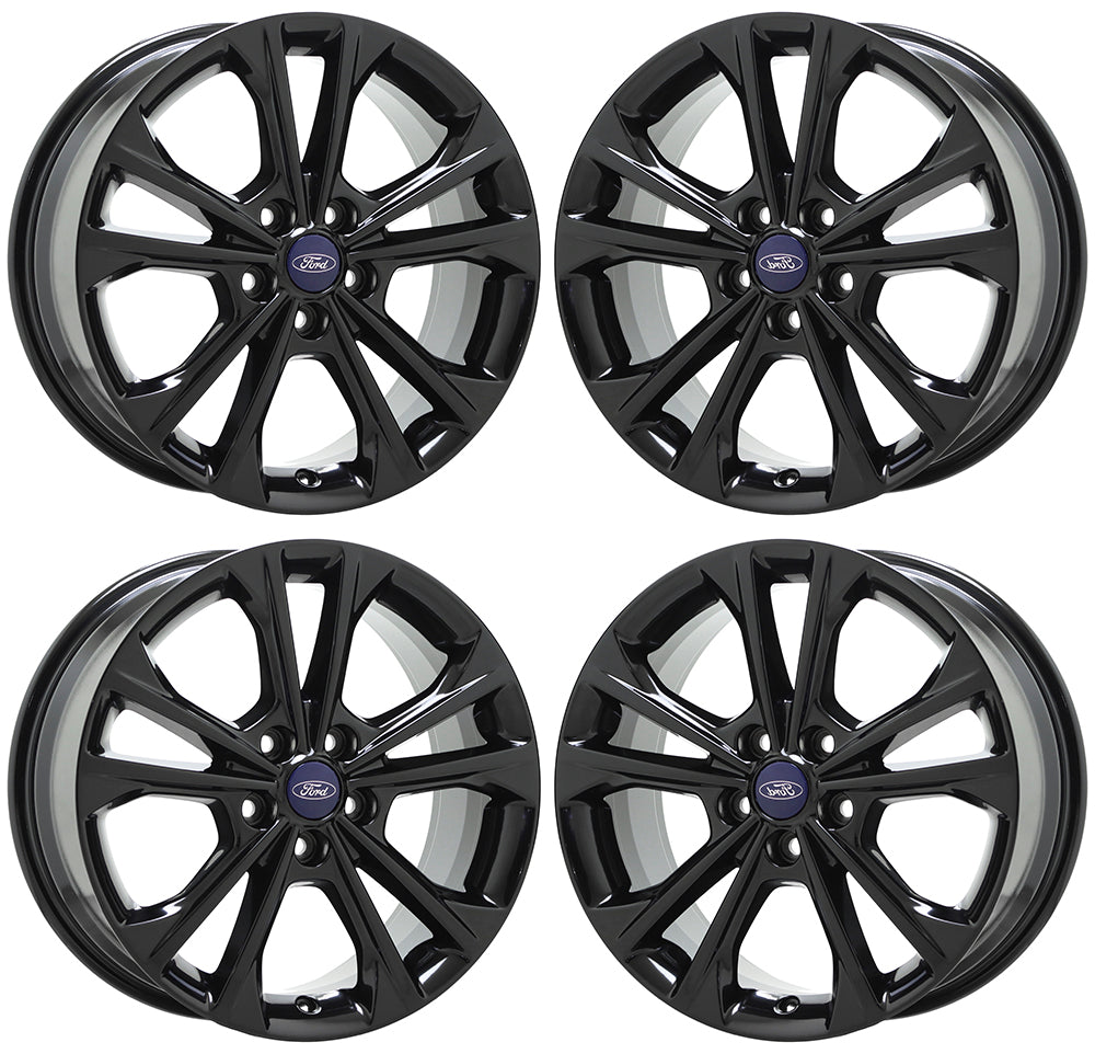 17" Ford Escape Gloss Black wheels rims Factory OEM Original set 10108