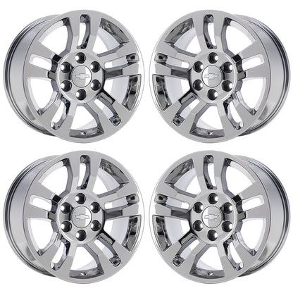18" Silverado Tahoe Suburban 1500 Bright Chrome wheels rims Factory OEM set 5646