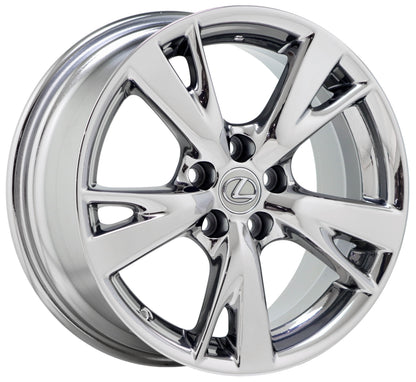 18x8.5 Lexus IS250 IS350 Bright Chrome wheel rim Factory OEM 74217