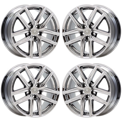 18" Lexus IS200 250 300 350 F-Sport Chrome Wheels Factory 74292 74293 EXCHANGE