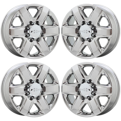20" Chevrolet Silverado 2500 3500 Bright Chrome wheels rims Factory OEM set 5962