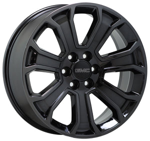 22" Sierra Silverado 1500 Black Chrome wheels rims Factory OEM GM 5665