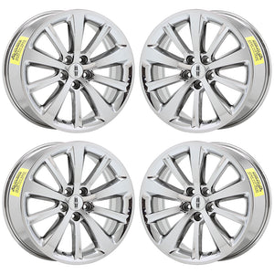 19" Lincoln MKS Bright Chrome wheels rims Factory OEM 2009-2016 set 3766