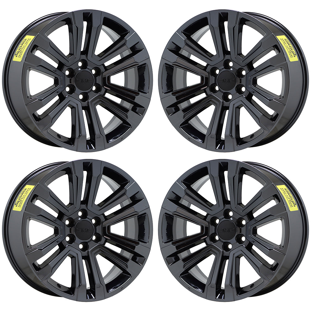22" GMC Sierra Yukon Escalade Black Chrome wheels rims OEM set 4 5822