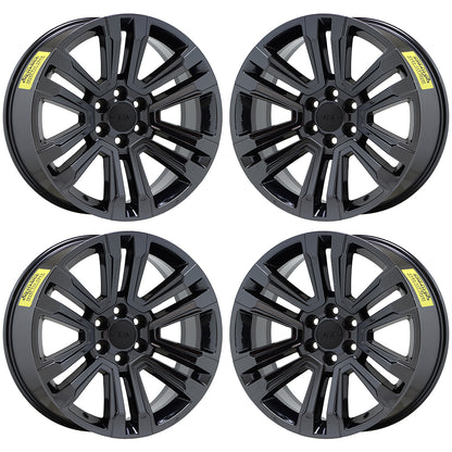22" GMC Sierra Yukon Escalade Black Chrome wheels rims OEM set 4 5822