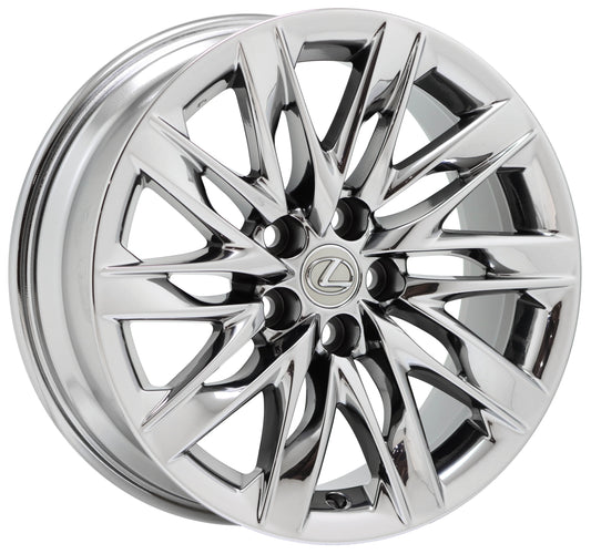 19" Lexus LS500 Bright Chrome wheel rim Factory OEM single 74366