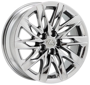 19" Lexus LS500 PVD Chrome wheel rim Factory OEM 74366