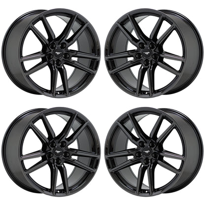 20" Ford Mustang Shelby GT500 Black Chrome wheels OEM set 10278 10279 EXCHANGE