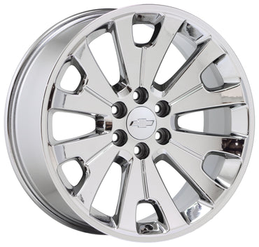 22" Chevy Silverado 1500 Bright Chrome wheels rims Factory OEM GM set 5663