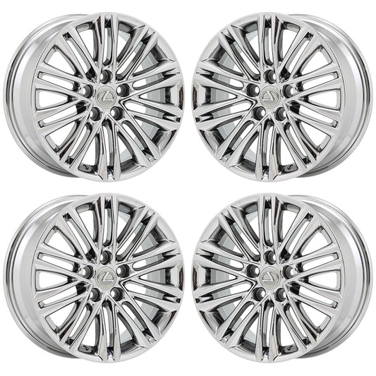 17" Lexus ES350 Bright Chrome wheels rims Factory OEM set 74277 EXCHANGE