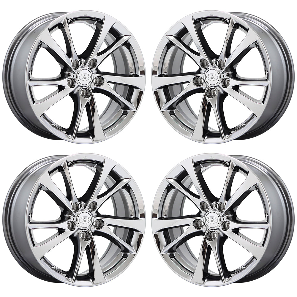17" Infiniti Q50 Altima Bright Chrome wheels rims Factory OEM set 4 73764