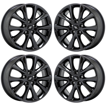 20" Jeep Grand Cherokee Black Chrome wheels rims Factory OEM set 4 2496