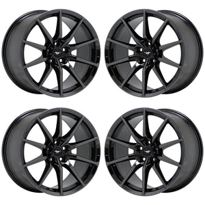 19x10.5 19x11 Ford Mustang GT350 Black Chrome wheels rim Factory OEM 10053 10054