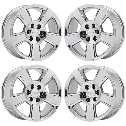 20" Chevrolet GMC Silverado Sierra 1500 Bright Chrome wheels OEM 5652 EXCHANGE