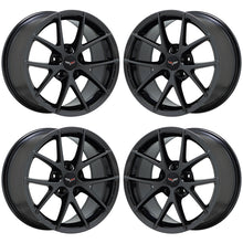 Load image into Gallery viewer, 18x9.5 19x12 Corvette Z06 Black Chrome wheels Factory OEM GM 5594 5598 EXCHANGE
