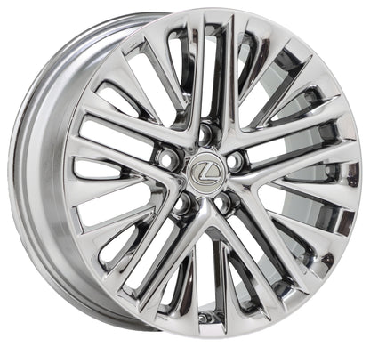 18" Lexus ES350 Bright Chrome wheels rims Factory OEM set 74278