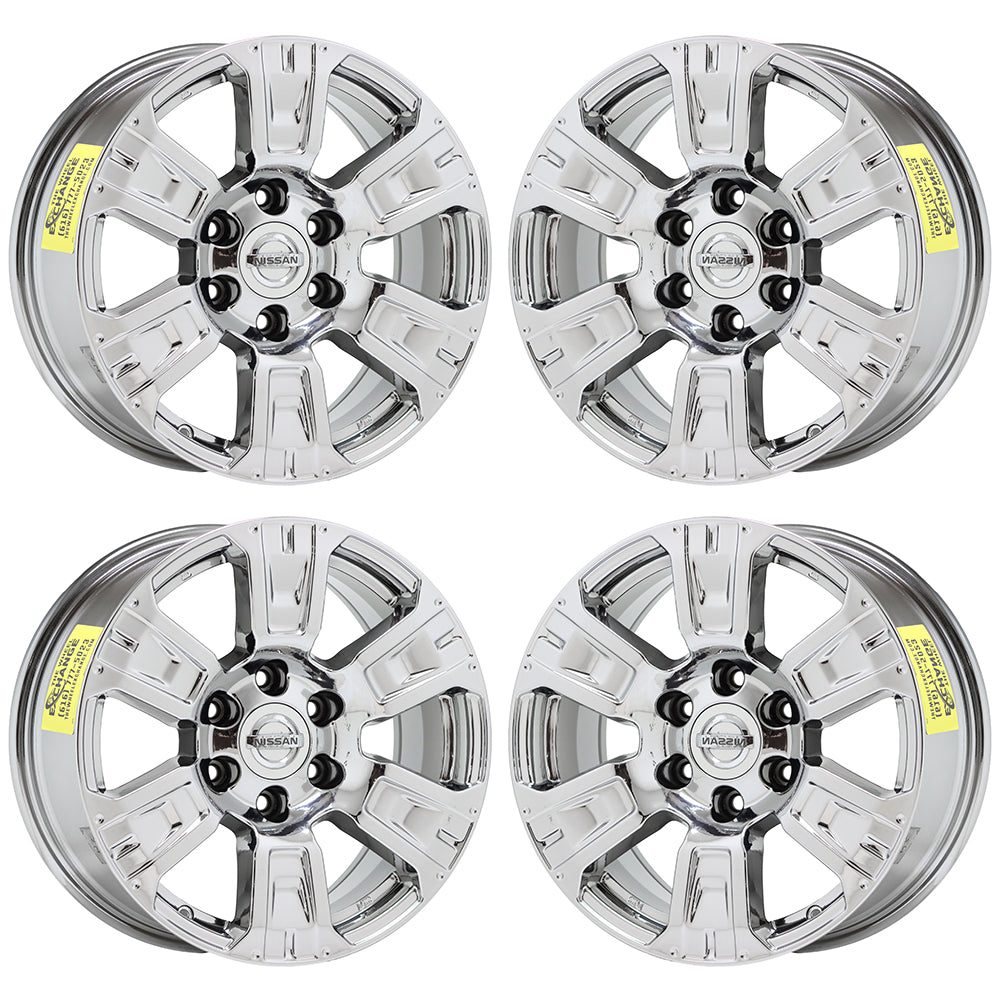 18" Nissan Titan Bright Chrome wheels rims Factory OEM 2017 2018 2019 set 62752