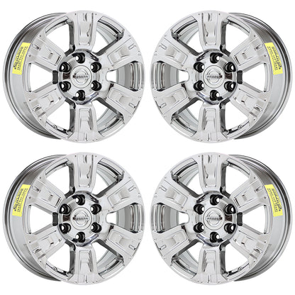 18" Nissan Titan Bright Chrome wheels rims Factory OEM 2017 2018 2019 set 62752