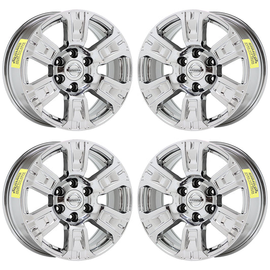 18" Nissan Titan Bright Chrome wheels rims Factory OEM 2017 2018 2019 set 62752