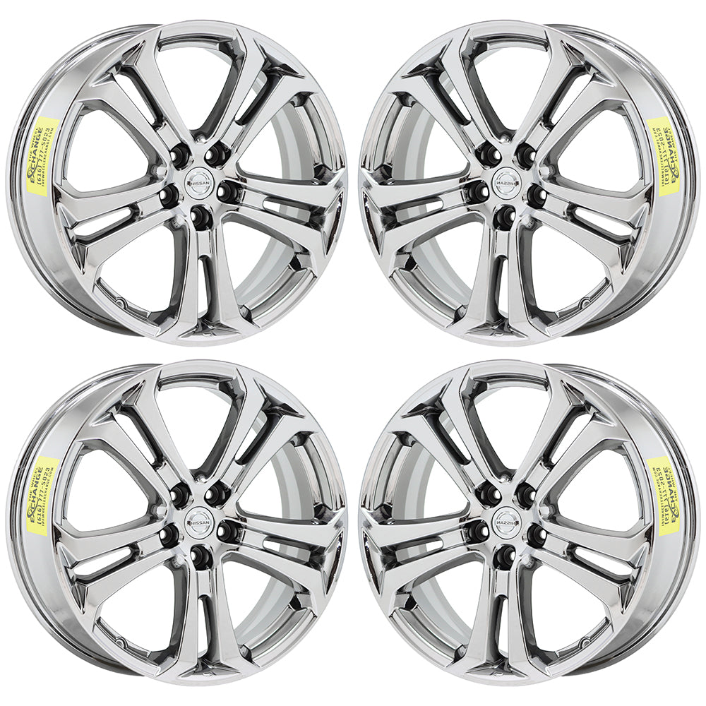 20" Nissan Murano Bright Chrome wheels rims Factory OEM set 62731
