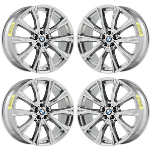 22" BMW X7 Chrome wheels rims Factory OEM set 96594 96595 G07 STYLE 758