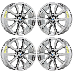 22x9.5 BMW X7 PVD Chrome wheels rims Factory OEM 86534 G07 STYLE 758