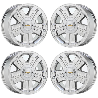 18" Avalanche Silverado Tahoe Suburban Bright Chrome wheels Factory OEM set 5300