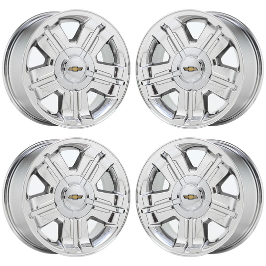 18" Avalanche Silverado Tahoe Suburban Bright Chrome wheels Factory OEM set 5300