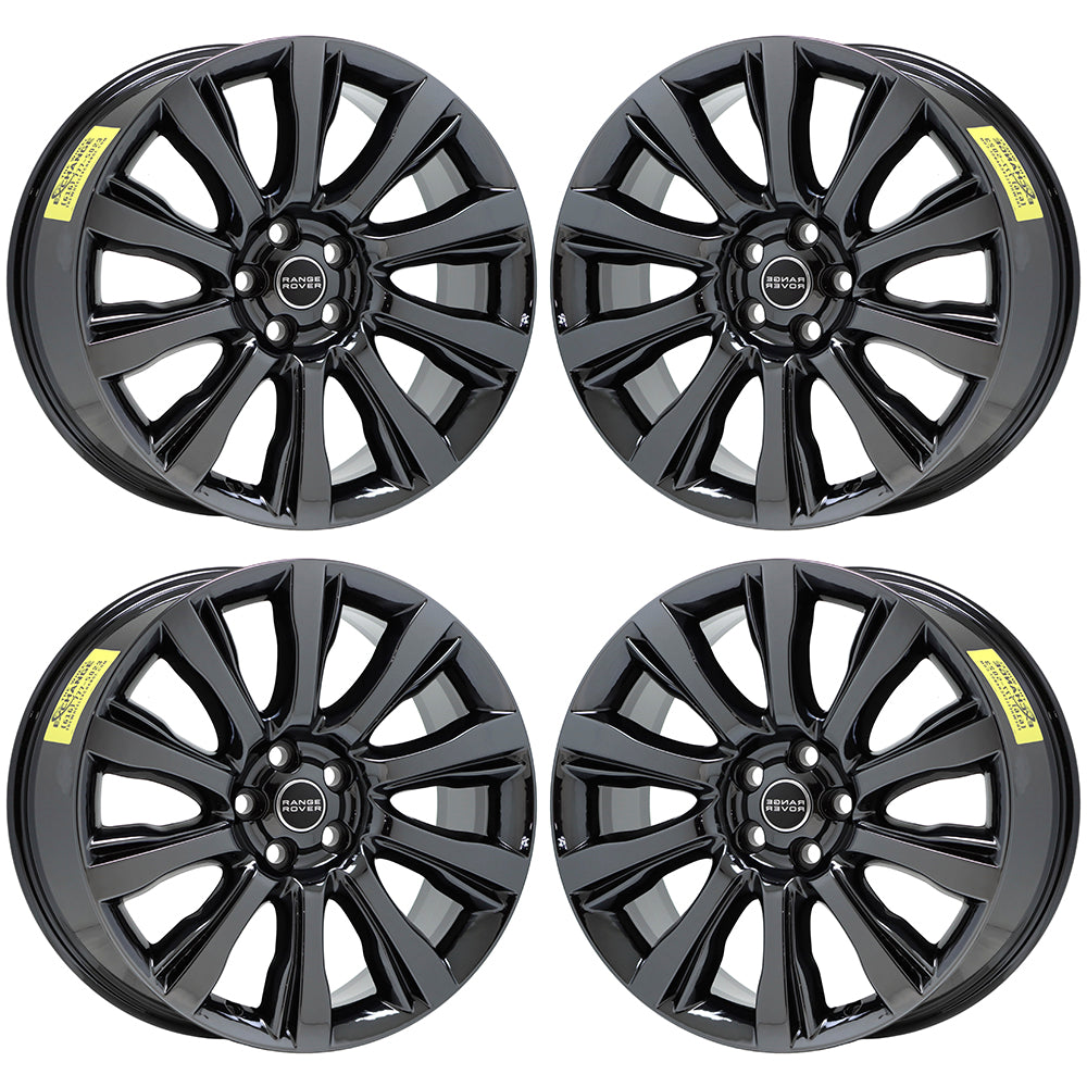 21x9.5 Range Rover HSE Black Chrome wheels rims Factory OEM set 4 72246