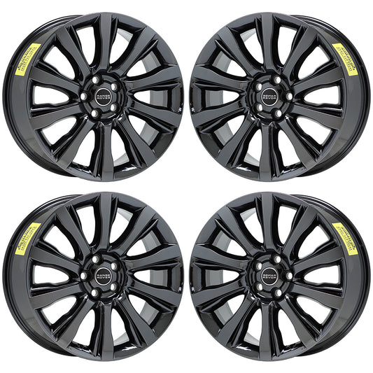 21x9.5 Range Rover HSE Black Chrome wheels rims Factory OEM set 4 72246