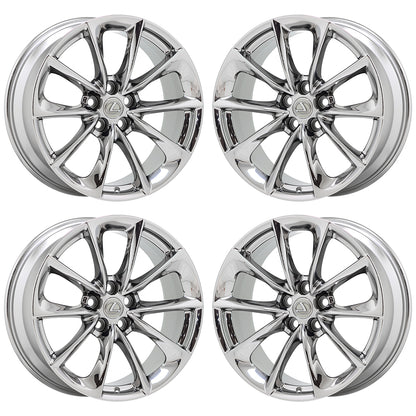 20" Lexus LC500 LS500 Bright Chrome wheels rims Factory OEM set 74357 EXCHANGE
