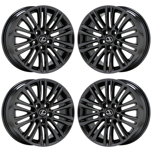 17" Lexus ES350 Black Chrome wheels rims Factory OEM set 74277 EXCHANGE