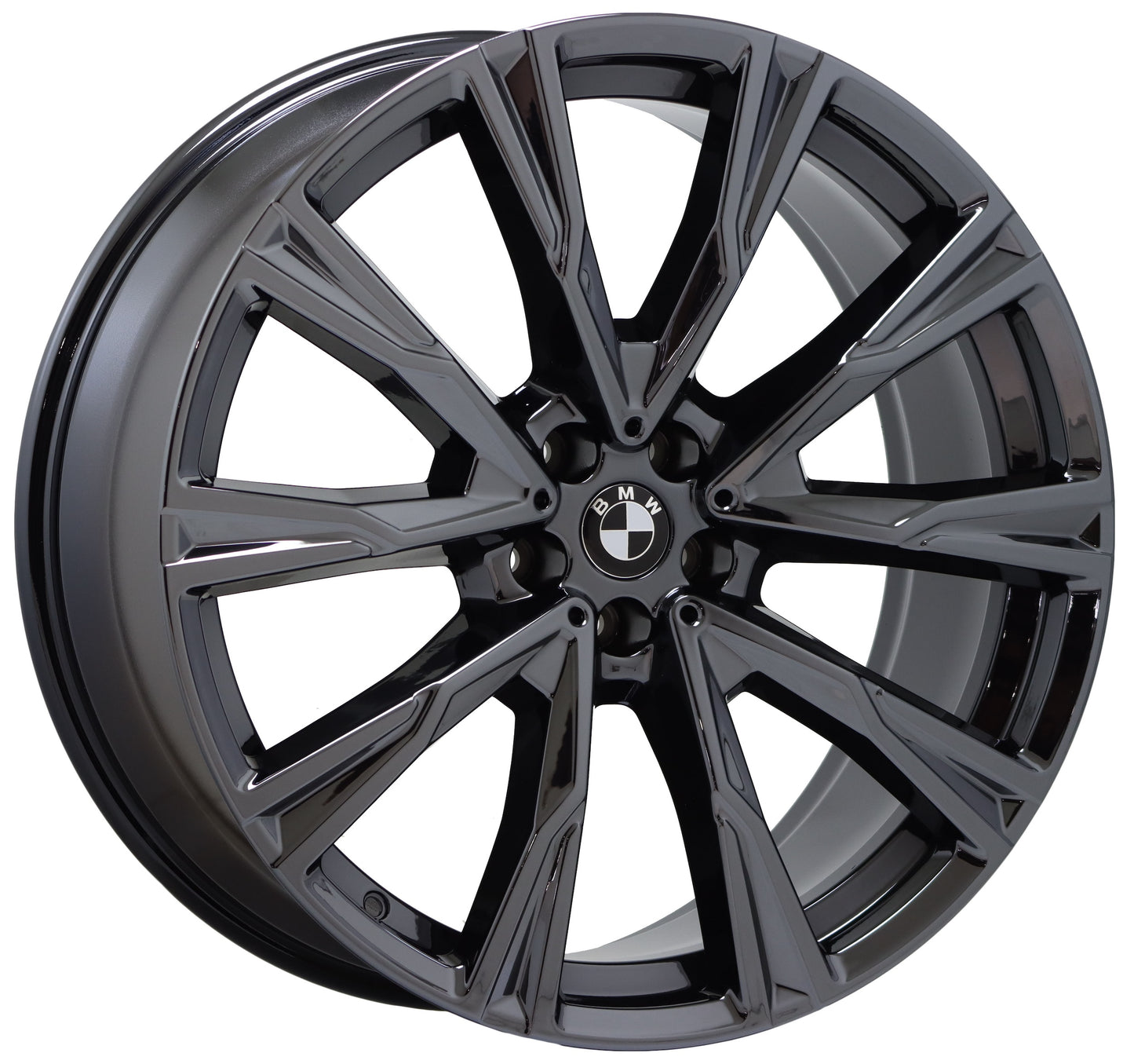 22x9.5 BMW X7 Black Chrome wheels rims Factory OEM 86534 G07 STYLE 758