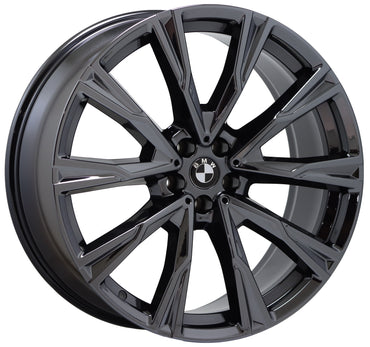 22x9.5 BMW X7 Black Chrome wheels rims Factory OEM 86534 G07 STYLE 758