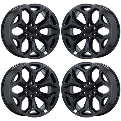 22" Dodge Ram 1500 Truck Black Chrome wheels rims Factory OEM set 2685 2727