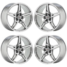Load image into Gallery viewer, 19x8.5 20x11 Corvette C8 PVD Chrome wheels rims Factory OEM GM set 4 14007 14008
