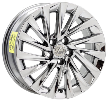 18" Lexus ES300 ES350 Bright Chrome wheel rim Factory OEM 74375