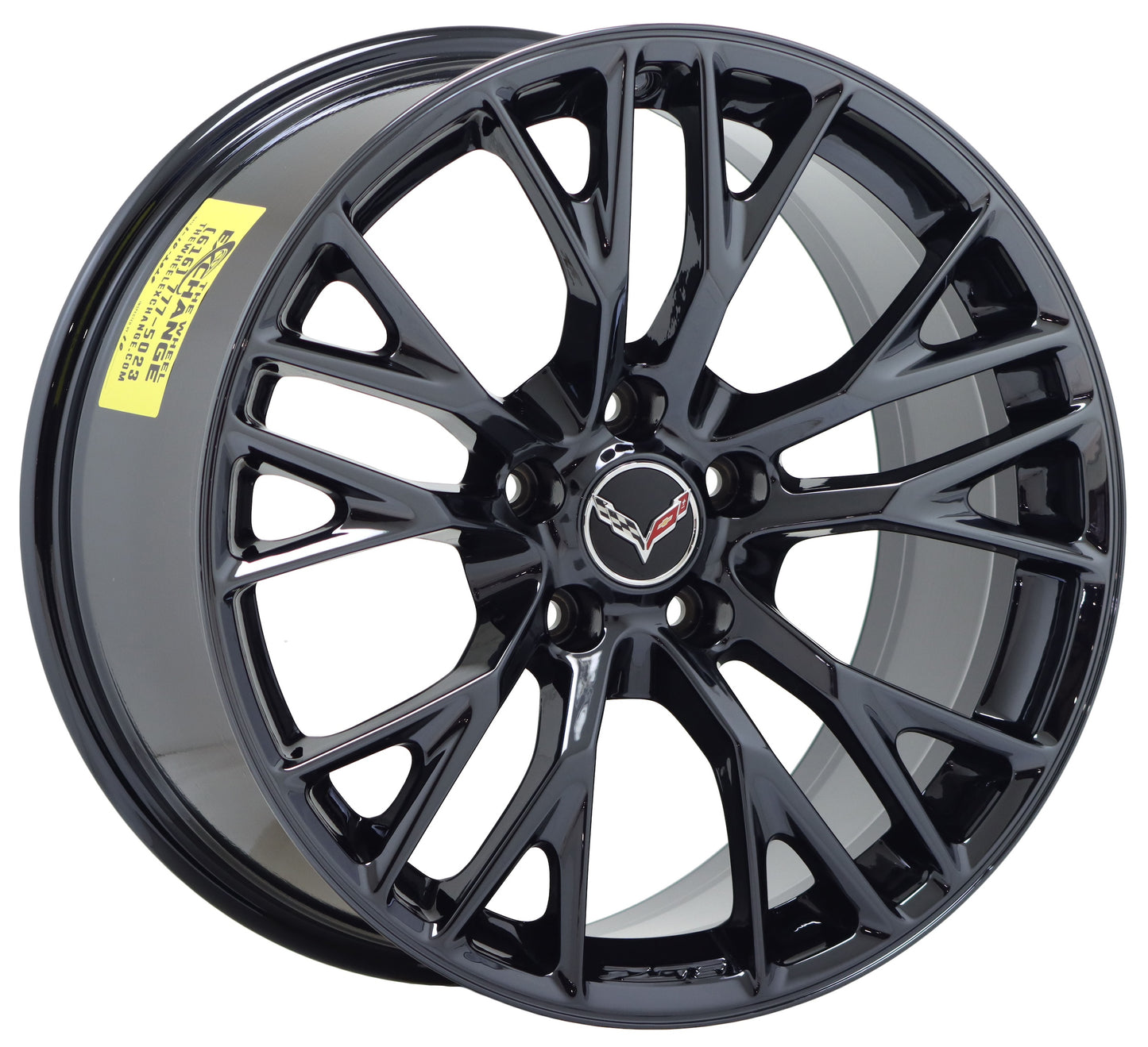 19x10" 20x12" Corvette Z06 C7 Black Chrome wheels OEM set 5734 5740 EXCHANGE
