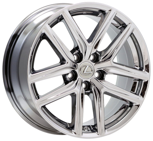 18x8.5" Lexus IS200 250 300 350 F-Sport Chrome wheel Factory (Rear) OEM 74293