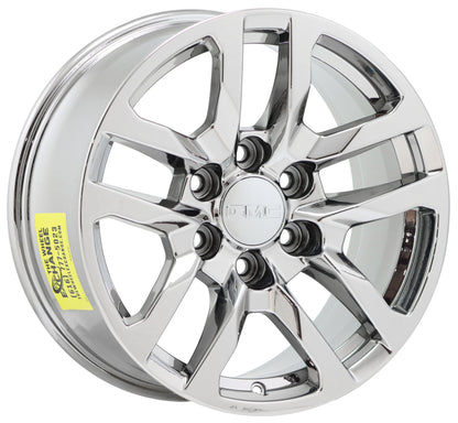 18" GMC Sierra 1500 Bright Chrome wheels rims Factory OEM set 5912