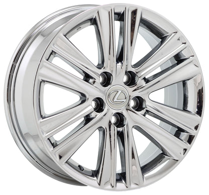 17" Lexus ES350 Bright Chrome wheel rim Factory OEM single 74276