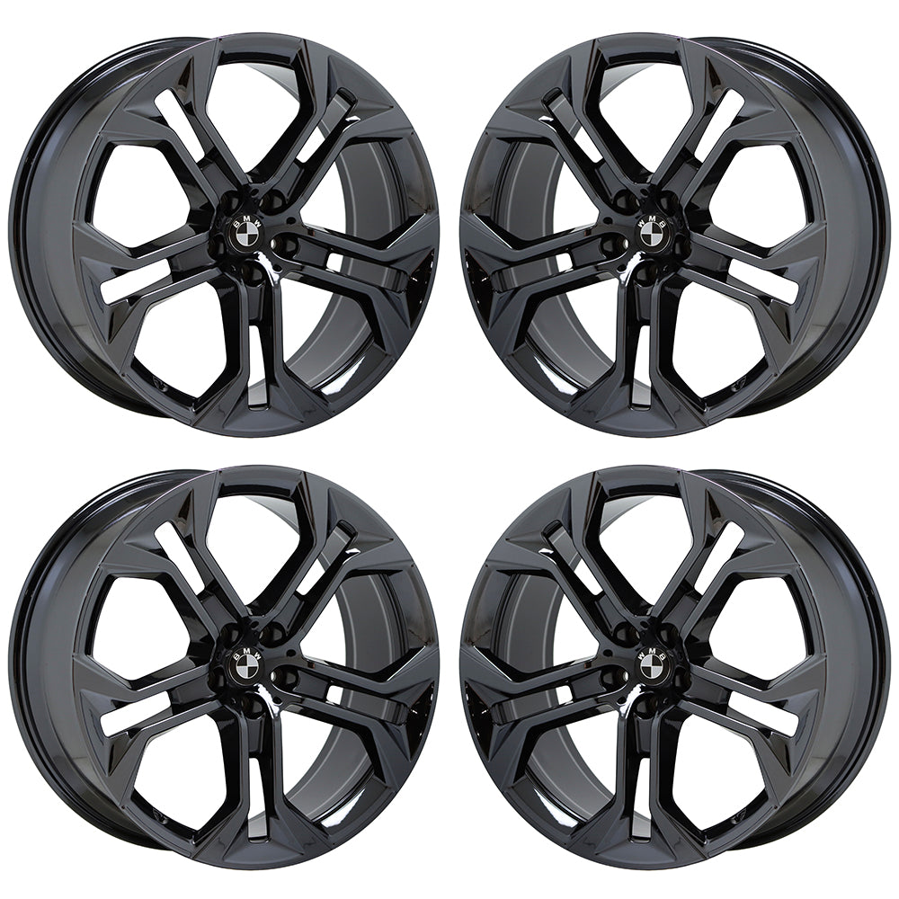 21" BMW X5 X6 Black Chrome wheels rims Factory OEM set 86465 86467 EXCHANGE