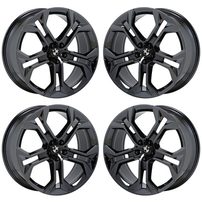 21" BMW X5 X6 Black Chrome wheels rims Factory OEM set 86465 86467 EXCHANGE