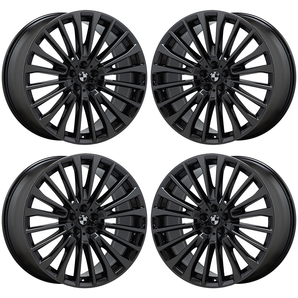 22x9.5 22x10.5 BMW X7 M50i Black Chrome wheels rims 86537 86542 EXCHANGE