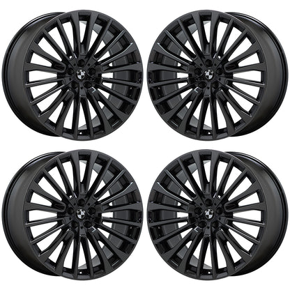 22x9.5 22x10.5 BMW X7 M50i Black Chrome wheels rims 86537 86542 EXCHANGE