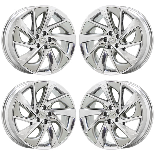 20" Lexus RX350 RX450H Bright Chrome wheels rims Factory OEM set 74337 EXCHANGE