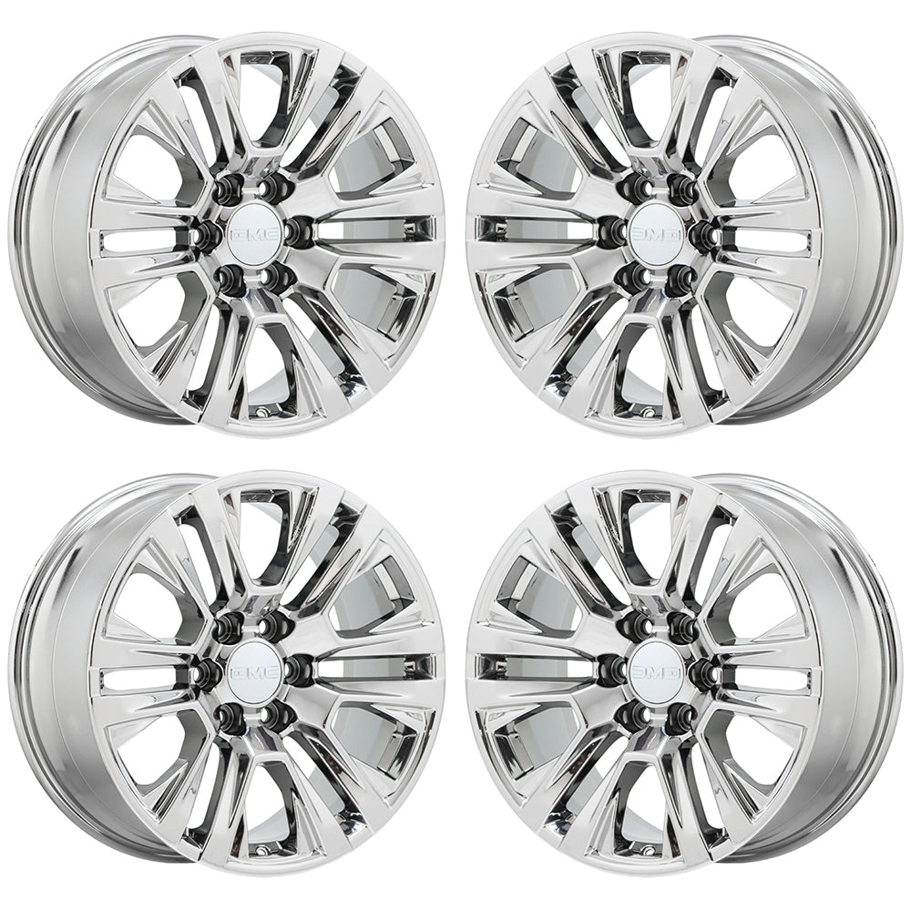 20" GMC Sierra Yukon 1500 Bright Chrome wheels rims Factory OEM set 5917