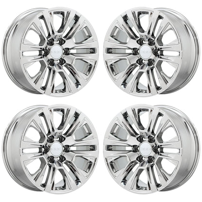 20" GMC Sierra Yukon 1500 Bright Chrome wheels rims Factory OEM set 5917