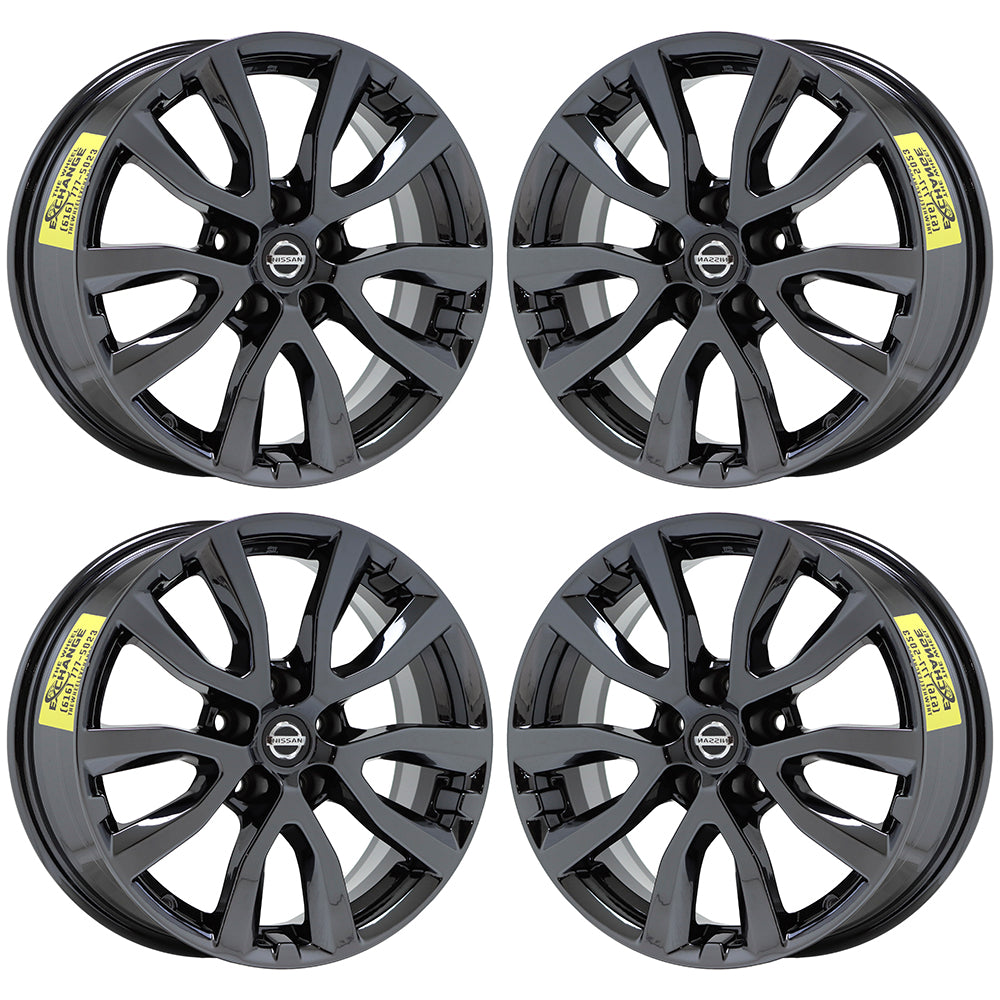 17" Nissan Rogue SV Black Chrome wheels rims Factory OEM set 62746 EXCHANGE